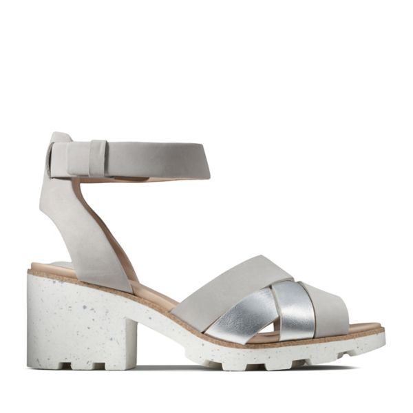 Clarks Womens Rene Daisy Sandals Silver | USA-1489562